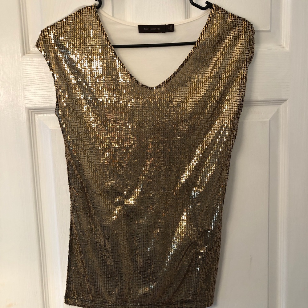 Gold Sequin Top